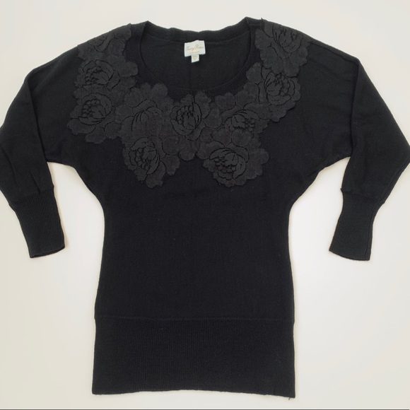 Tracy Reese Lace Appliqué Sweater  NWOT - Picture 2 of 3